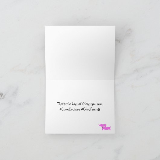 Cone of Shame Dackel Style Note Card Karte (Innenseite)