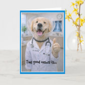 Cone of Shame Get Well Card COC-1 Karte (Gelbe Blume)