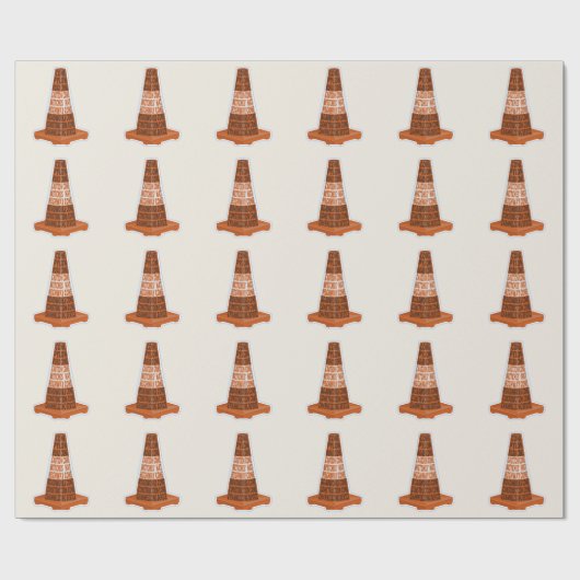 Cone Orange Tarafcone Geschenkpapier (Flach)