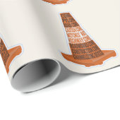 Cone Orange Tarafcone Geschenkpapier (Rolleneckpunkt)