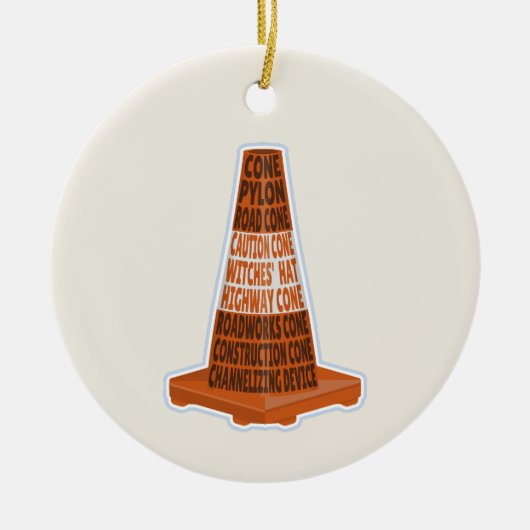 Cone Orange Tarafcone Keramik Ornament (Vorne)