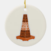 Cone Orange Tarafcone Keramik Ornament (Hinten)