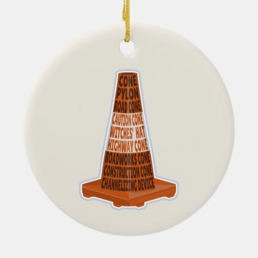 Cone Orange Tarafcone Keramik Ornament (Hinten)