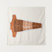 Cone Orange Tarafcone Wandteppich (Vorderseite (Horizontal))