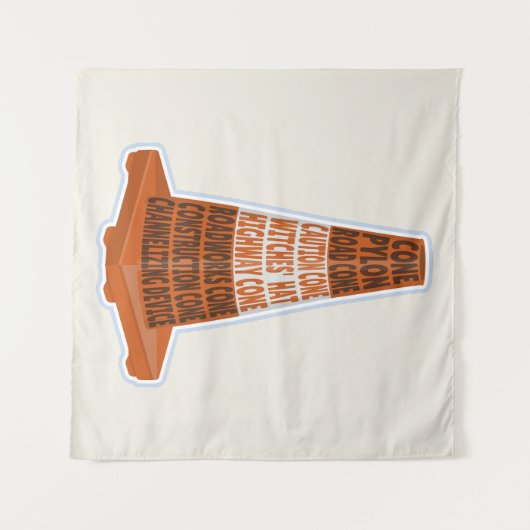 Cone Orange Tarafcone Wandteppich (Vorderseite (Horizontal))