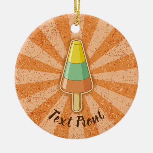 Cone Shaped Sorbet Stick Keramik Ornament (Vorne)
