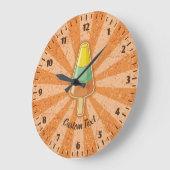 Cone Shaped Sorbet Stick Large Clock Große Wanduhr (Winkel)