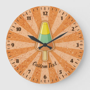 Cone Shaped Sorbet Stick Large Clock Große Wanduhr