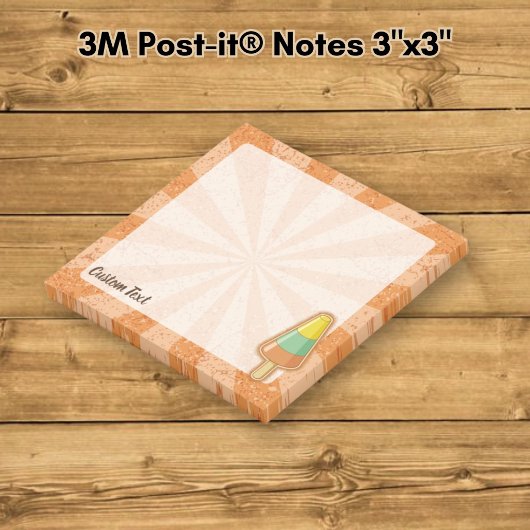 Cone Shaped Sorbet Stick Post-it Klebezettel