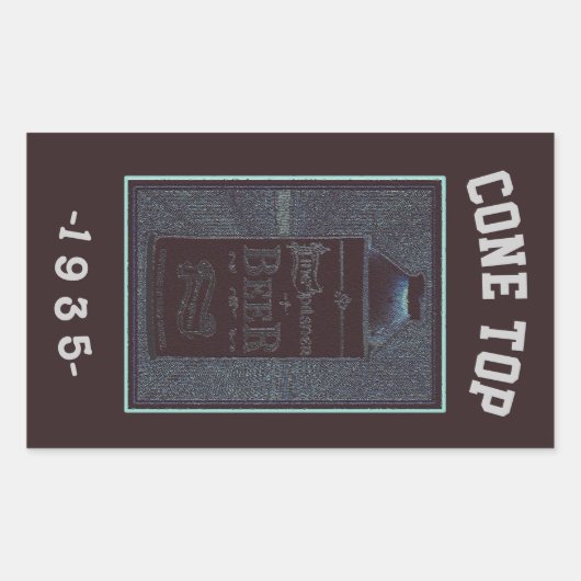 Cone Top 1935 Rechteckiger Aufkleber (Vorderseite)