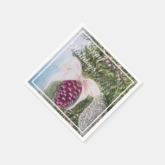 Cone und Bow Party Serviette (Ecke)