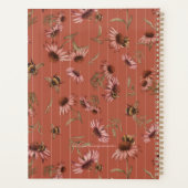 Coneflower Bees Pattern Custom Title Family Planer (Rückseite)