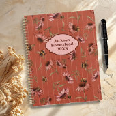 Coneflower Bees Pattern Custom Title Family Planer