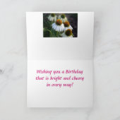 Coneflower Birthday Card Karte (Innenseite)