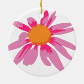 CONEFLOWER BLOSSOM [2 hellrosa] Keramik Ornament (Hinten)