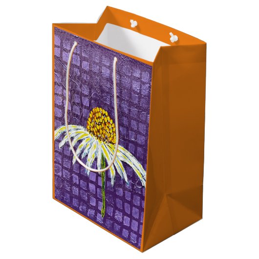 Coneflower-Geschenktasche Mittlere Geschenktüte (Rückseite Schrägansicht)