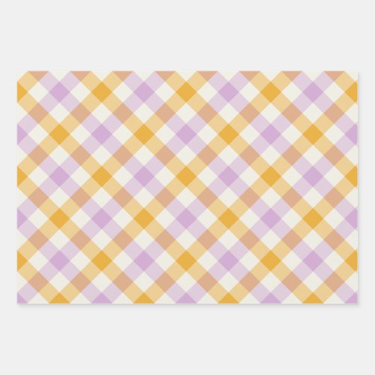Coneflower Gingham Geschenkpapier Set (Vorderseite)