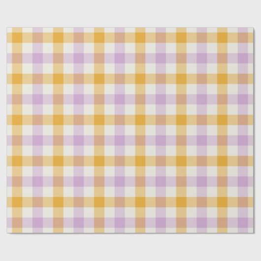 Coneflower Gingham - Wrapping Paper Geschenkpapier (Flach)