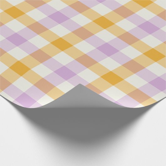 Coneflower Gingham - Wrapping Paper Geschenkpapier (Ecke)