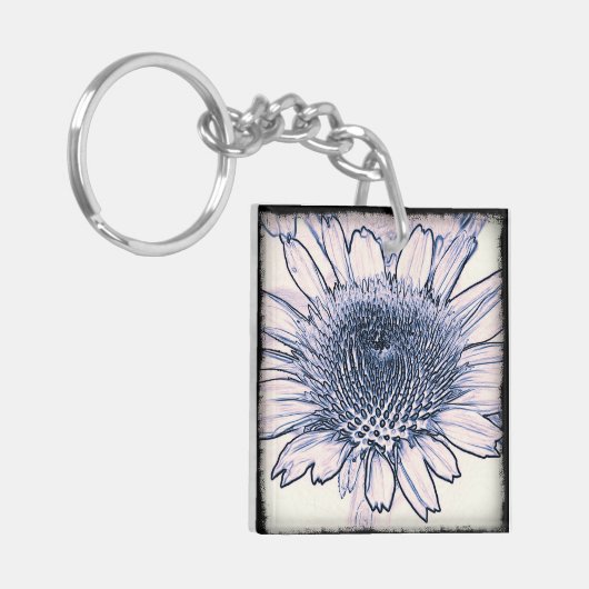 Coneflower Sketch Acrylic Schlüsselanhänger (Vorderseite links)