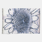 Coneflower Sketch Geschirrtuch (Horizontal)