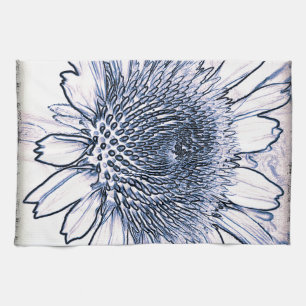 Coneflower Sketch Geschirrtuch