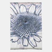 Coneflower Sketch Geschirrtuch (Vertikal)