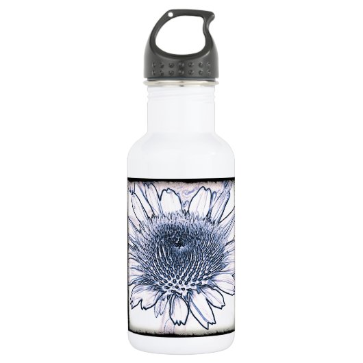 Coneflower Sketch Trinkflasche (Vorderseite)