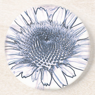Coneflower Sketch Untersetzer