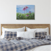 Coneflower Wishes Wrapped Canvas Leinwanddruck (Insitu (Schlafzimmer))
