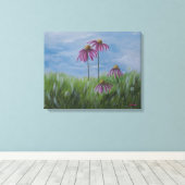 Coneflower Wishes Wrapped Canvas Leinwanddruck (Insitu (Holzboden))