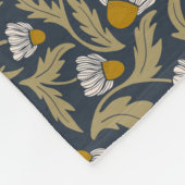 Coneflowers on Navy Blue Modern Floral Fleecedecke (Ecke)