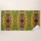 Coneflowers, Schwarzes mit Augen Susans, Echinacea Strandtuch (Vorderseite)