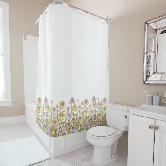 Coneflowers Watercolor Kulturpass Bellinzona Duschvorhang (Beispiel)