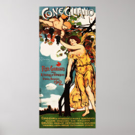 CONEGLIANO Italienisches Weinfestival 1902 Werbung Poster