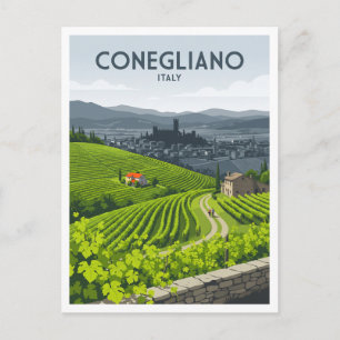 Conegliano und die Prosecco-Hügel Italien Postkarte