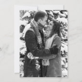 Cones Art braune Winterhochzeit Foto Einladung (Rückseite)