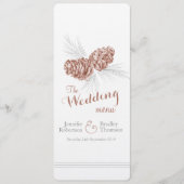 Cones braunes Wintermenü Menükarte (Vorderseite)