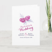 Cones lila Marine Winterhochzeit Programm (Vorderseite)