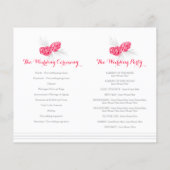 Cones rotes Winterhochzeitprogramm (Rückseite)