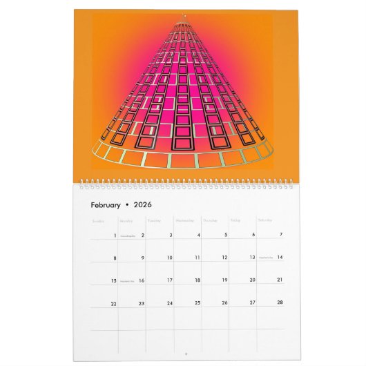 Cones und Pyramids Kalender (Feb 2026)