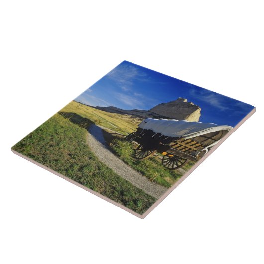 Conestoga Lastwagen an Scottsbluff Fliese (Seite)