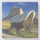 Conestoga Lastwagen an Scottsbluff Steinuntersetzer (Vorderseite)