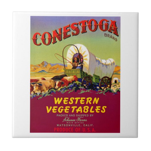 Conestoga Western-Gemüse Fliese (Vorderseite)
