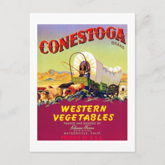 Conestoga Western Gemüse Postkarte (Vorderseite)