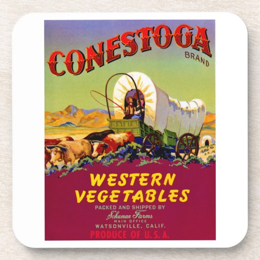 Conestoga Western Gemüse Untersetzer (Vorderseite)