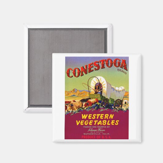Conestoga Western Vegetables Magnet (Vorderseite/Rückseite)