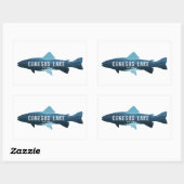 Conesus Lake New York Fish Rechteckiger Aufkleber (Blatt)