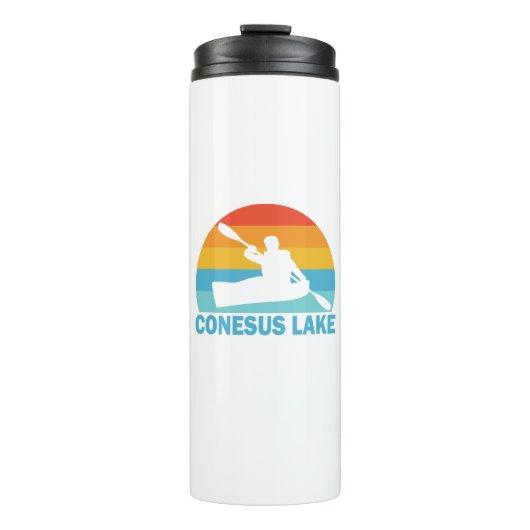 Conesus Lake New York Kayak Thermosbecher (Vorderseite)