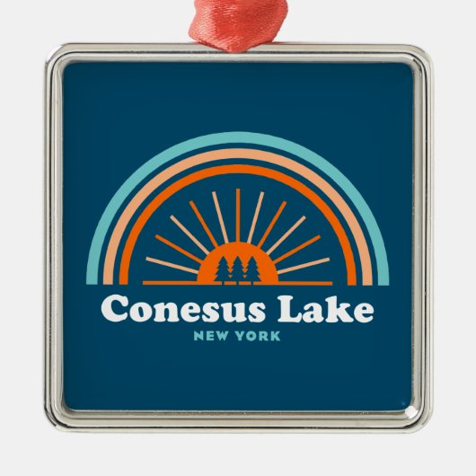 Conesus Lake New York Ornament Aus Metall (Vorne)